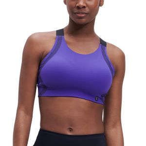 Women's High Support Embossed Racerback Run Sports Bra - All In Motion™  Black XS